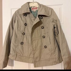 Vintage 90s Mossimo Supply Co Beige Jacket With Floral Lining Beautiful Sz M